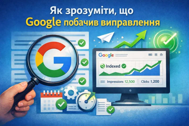 Як Google бачить виправлення сайту