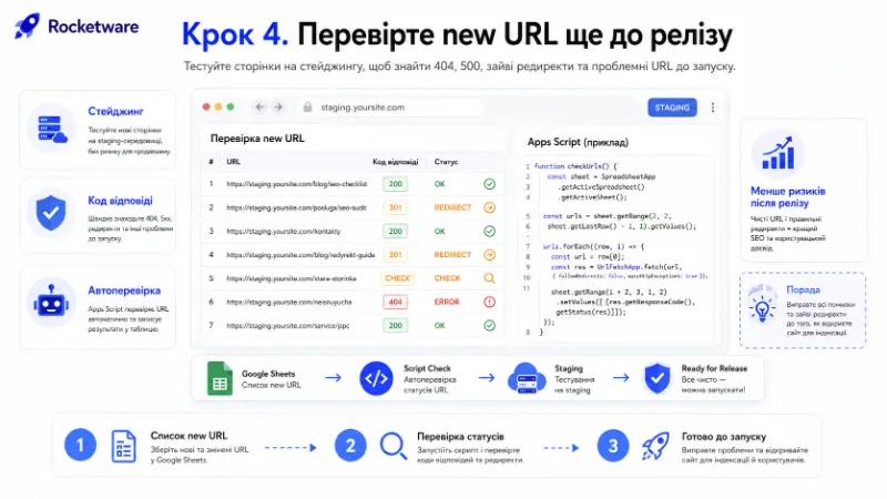Перевірте new URL ще до релізу
