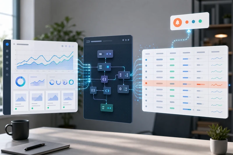 Схема автоматичного SEO-моніторингу Search Console через Apps Script, таблицю та alert-сповіщення